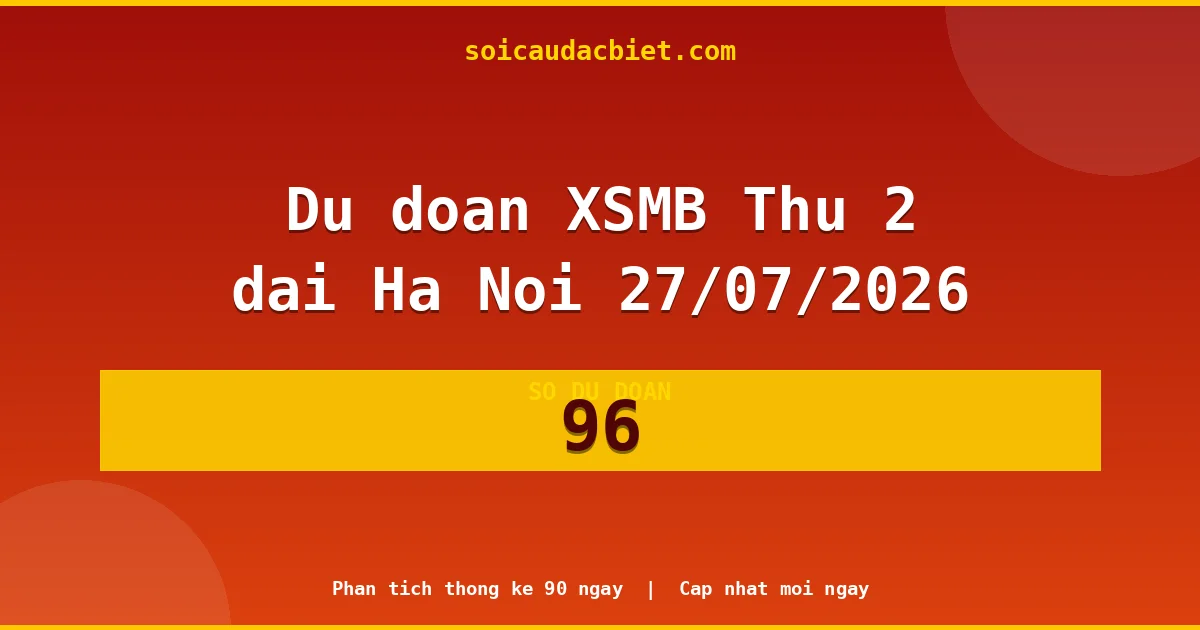 KQXS Hà Nội Thứ 2 27/07 — Kết quả xổ số Hà Nội hôm nay