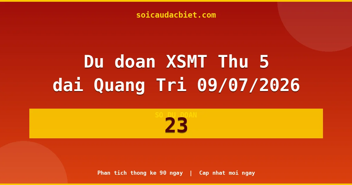 KQXS Quảng Trị Thứ 5 09/07 — Kết quả xổ số Quảng Trị hôm nay