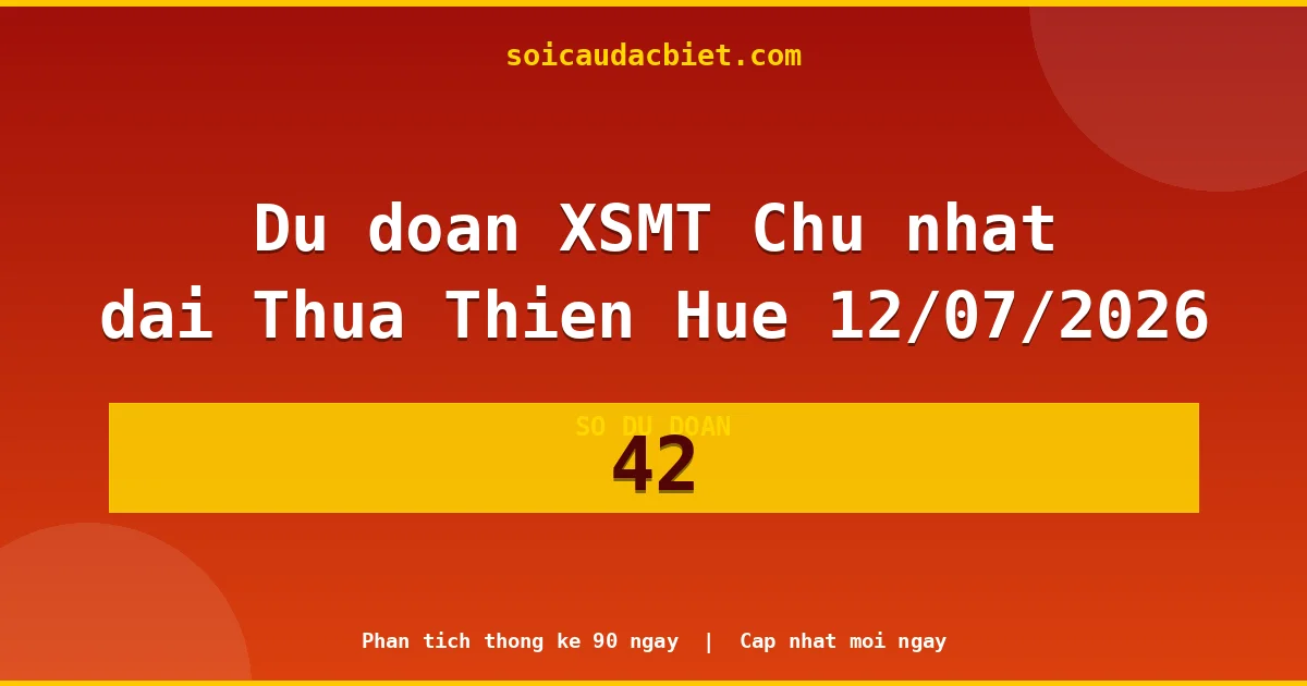 KQXS Thừa Thiên Huế Chủ nhật 12/07 — Kết quả xổ số Thừa Thiên Huế hôm nay