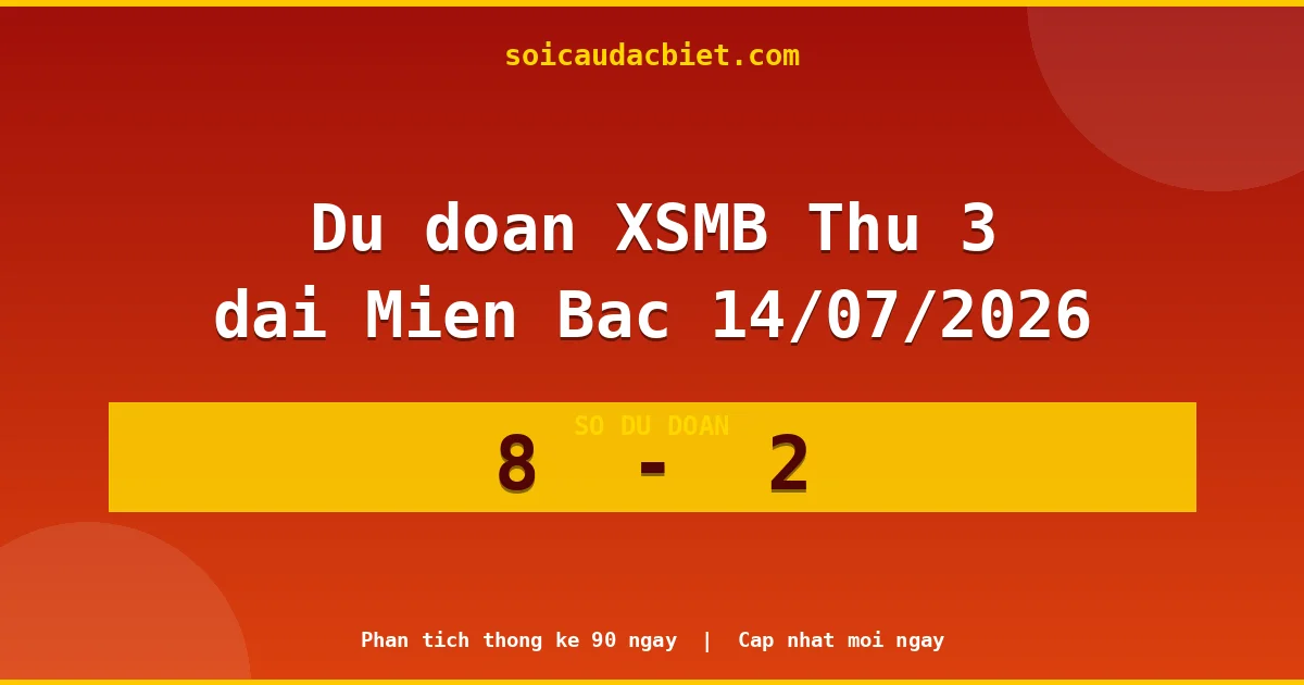 Soi cầu đầu đặc biệt 3 ngày Miền Bắc hôm nay ngày 14/07/2026